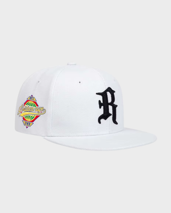 R Old English Snapback Cap