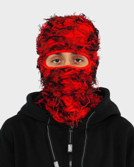 Distressed Knit Balaclava