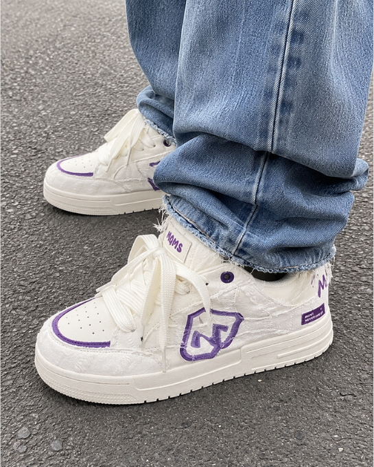 Fuzzy Low Purple Sneakers
