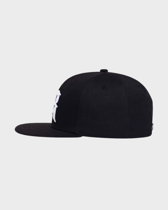 R Old English Snapback Cap