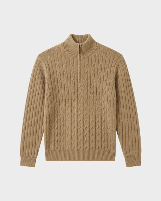 Twisted Cable Half-Zip