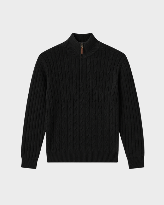 Twisted Cable Half-Zip