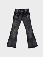 Denim Pleated Jeans