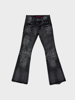 Denim Pleated Jeans