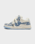 Fuzzy Low Blue Sneakers