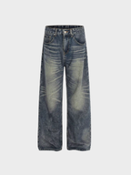 Vintage Wash Baggy Jeans