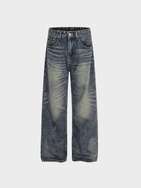 Vintage Wash Baggy Jeans