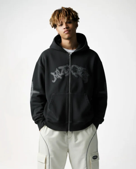 Dark Matter Zip Hoodie Y2K