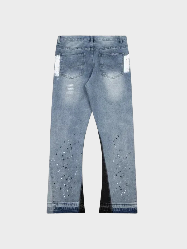 Splatter Flared Jeans