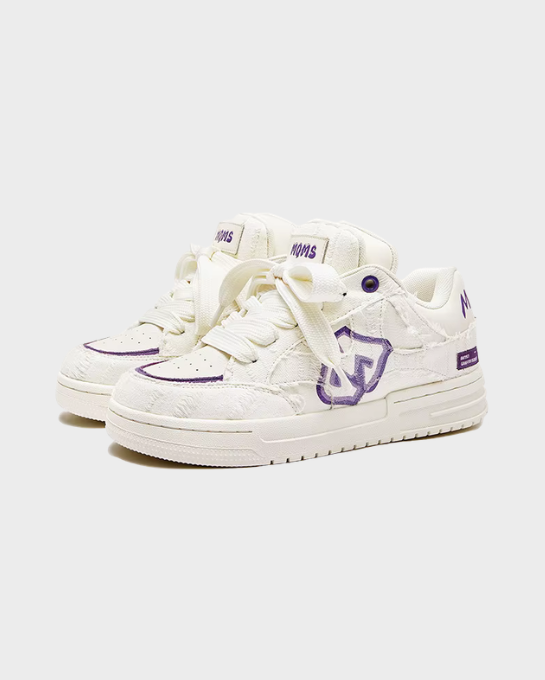 Fuzzy Low Purple Sneakers