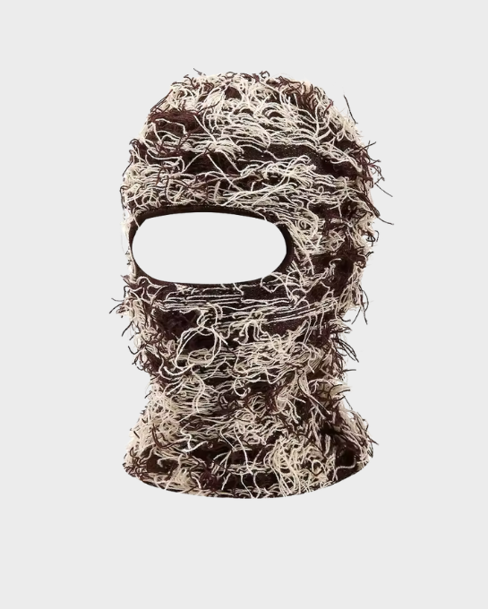 Distressed Knit Balaclava