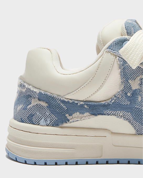 Fuzzy Low Blue Sneakers