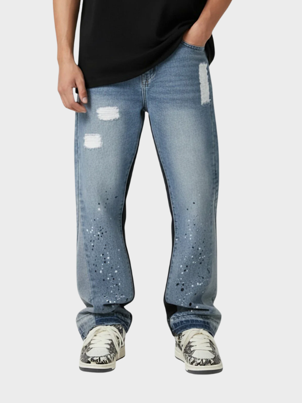 Splatter Flared Jeans