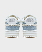 Valarni Frayed Edge Blue Sneakers