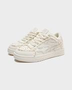 Valarni Frayed Edge White Sneakers