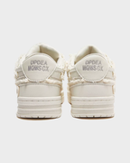 Valarni Frayed Edge White Sneakers