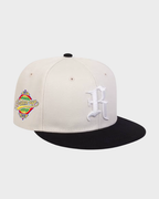 R Old English Snapback Cap