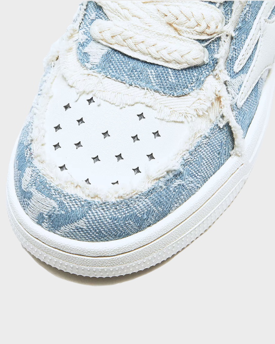Valarni Frayed Edge Blue Sneakers