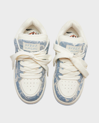 Fuzzy Low Blue Sneakers