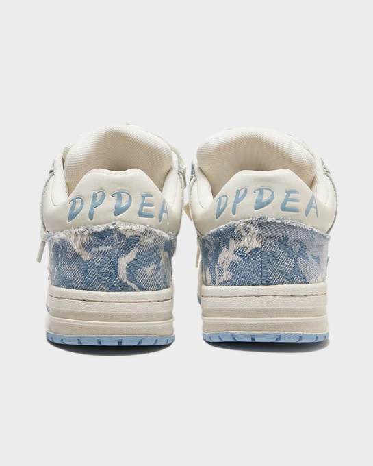 Fuzzy Low Blue Sneakers