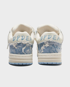 Fuzzy Low Blue Sneakers