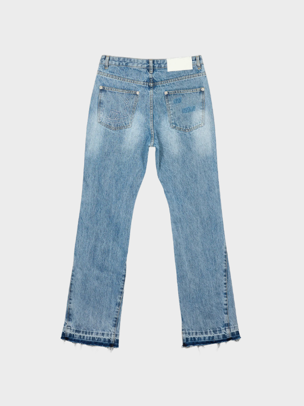 Dotted Flared Jeans