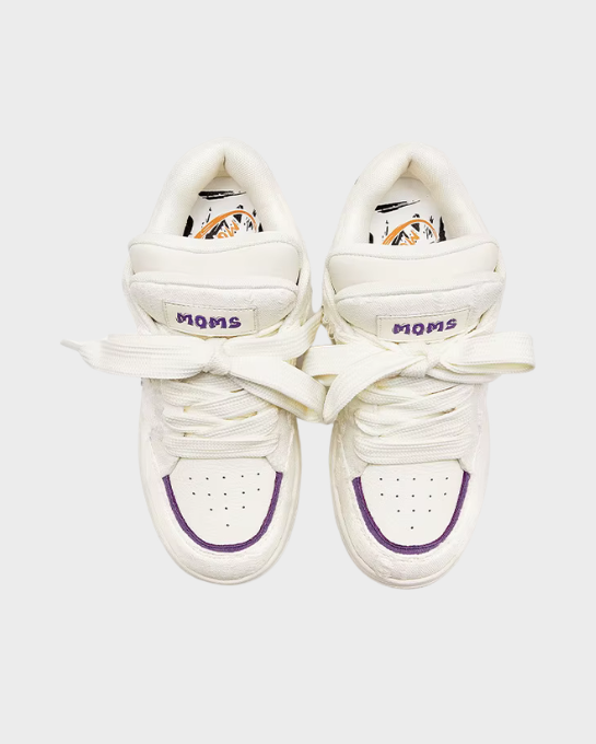 Fuzzy Low Purple Sneakers