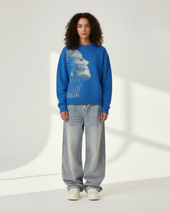 Glitch Face Knit