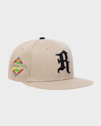 R Old English Snapback Cap