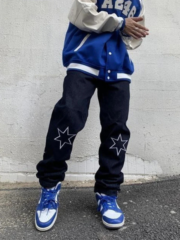 Scatter Star Baggy Jeans