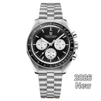 PAGANI DESIGN 2026 New V6 Moon Mens Watch Luxury Quartz Speed Sports Chronograph Watch For Men Watch AR Sapphire glass Local Shipping
