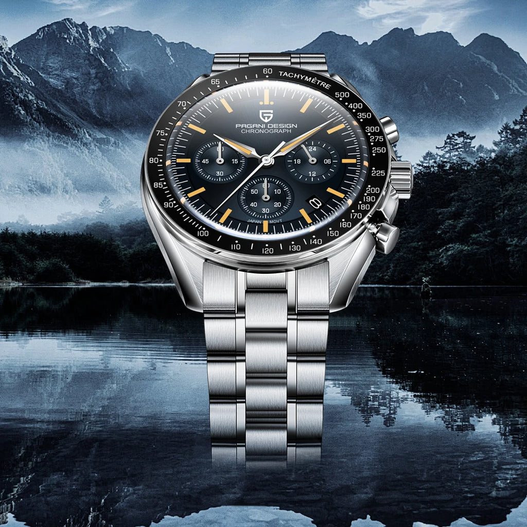 PAGANI DESIGN 2026 New V6 Moon Mens Watch Luxury Quartz Speed Sports Chronograph Watch For Men Watch AR Sapphire glass Local Shipping
