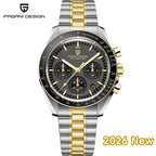 PAGANI DESIGN 2026 New V6 Moon Mens Watch Luxury Quartz Speed Sports Chronograph Watch For Men Watch AR Sapphire glass Local Shipping