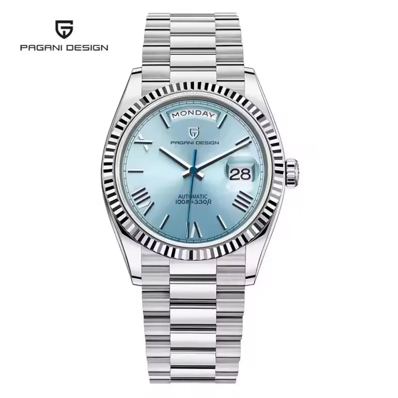 PAGANI DESIGN New Week Calendar Type Man watch ST16 Movt Waterproof Mechanical Watch 316L All Steel Luxury Luminous Men watch