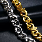ICEOUTBOX 15mm Star Infinity symbol Miami Box Clasp Link Chain Bling Cubic Zircon Necklace Choker For Men's Hip Hop Jewelry Gift