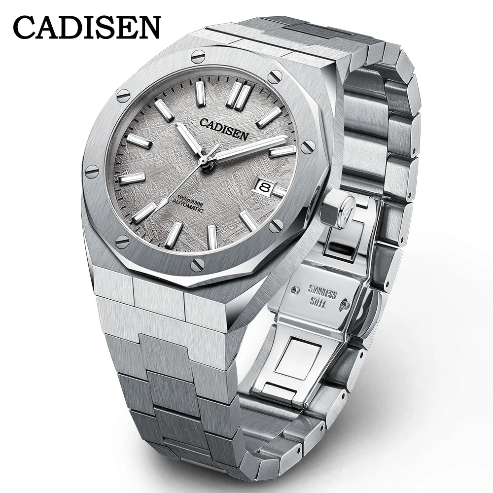 CADISEN Watch Men Mechanical Wristwatches Japan Movement Men's Automatic Watches 10ATM Wrist Watch Business Men Date C8193