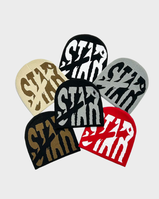 Star Graphic Knit Beanie