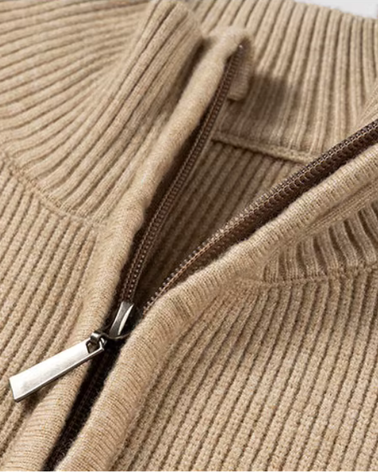 Ribbed Half-Zip