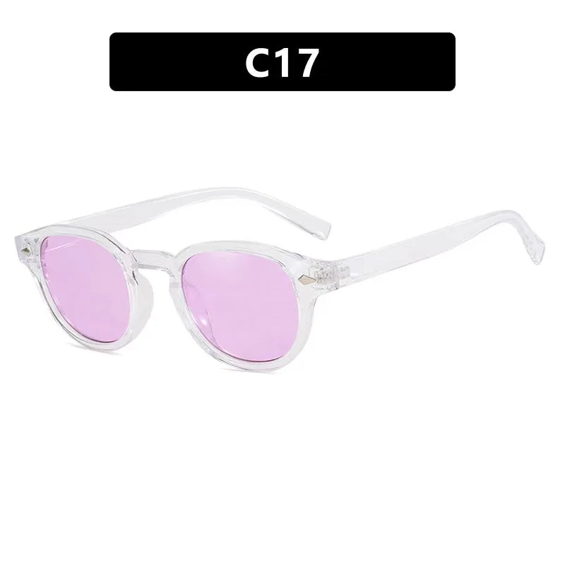 Vintage Round Sunglasses Women Men Retro Rivet Gradient Female Sun Glasses UV400 Square Shades Eyewear