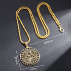 Shining Iced Out Ancient Egyptian God Eye of Horus Cross Pendant Necklace for Men and Women Hip Hop Trendy Amulet Jewelry Gift
