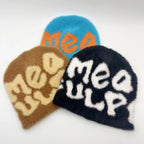 New Ins Popular Unisex Autumn Funny Hat Mink Fur Winter Women's Cap With Letter Beanies Hat Men Warm Soft Skullies Bonnets Gift