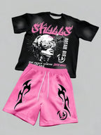 Children's Short-sleeved Set 26 Spring/Summer New Style Cartoon Fashion Boys' and Girls' Various Styles Short-sleeved Casual Set