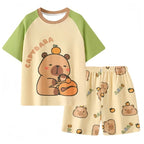 Children's Short-sleeved Set 26 Spring/Summer New Style Cartoon Fashion Boys' and Girls' Various Styles Short-sleeved Casual Set