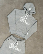 Oversized Sakura Cherry Blossom Tree Hoodie Pants Set Gray Tracksuit with Japanese Floral Design Trendy Y2K Streetwear Fashion
