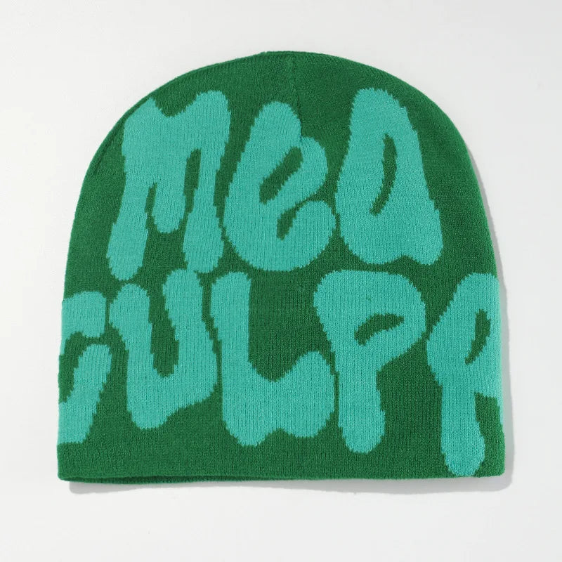 Knitting Cap Men Women Paragraph Quality Beanie Cap Y2k Warm Fashion Hundred Take Ins New Net Red Design Sense Niche Cold Cap