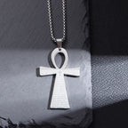 Shining Iced Out Ancient Egyptian God Eye of Horus Cross Pendant Necklace for Men and Women Hip Hop Trendy Amulet Jewelry Gift