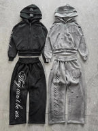 Y2K Fashion High Street trend Hip-hop letter pattern zipper men hoodies American rock retro Harajuku punk sweatshirts