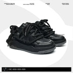 Women Shoes for Men Tennis Retro Y2K Punk Canvas Leather Skateboard Shoes Fashion Male Sneakers Couple Outdoor Sport Casual Shoe
