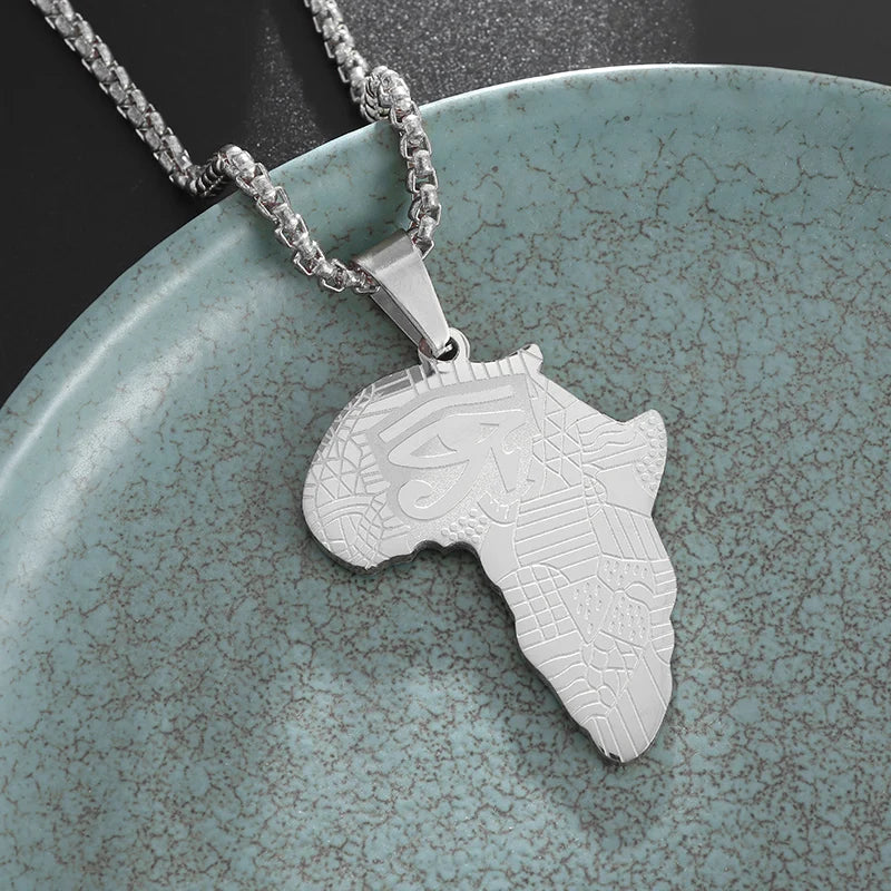 Shining Iced Out Ancient Egyptian God Eye of Horus Cross Pendant Necklace for Men and Women Hip Hop Trendy Amulet Jewelry Gift