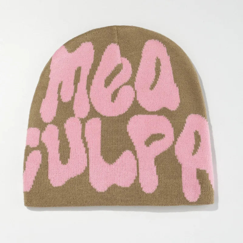 Knitting Cap Men Women Paragraph Quality Beanie Cap Y2k Warm Fashion Hundred Take Ins New Net Red Design Sense Niche Cold Cap